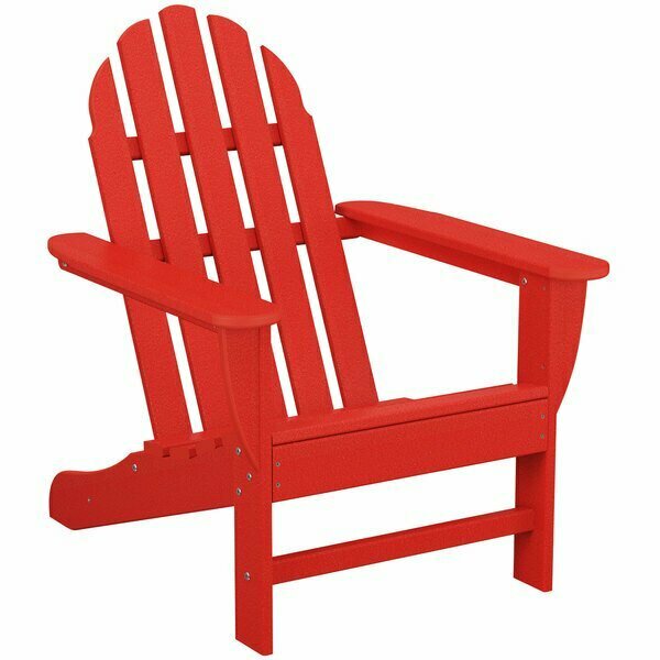Polywood AD4030SR Sunset Red Classic Adirondack Chair 633AD4030SR